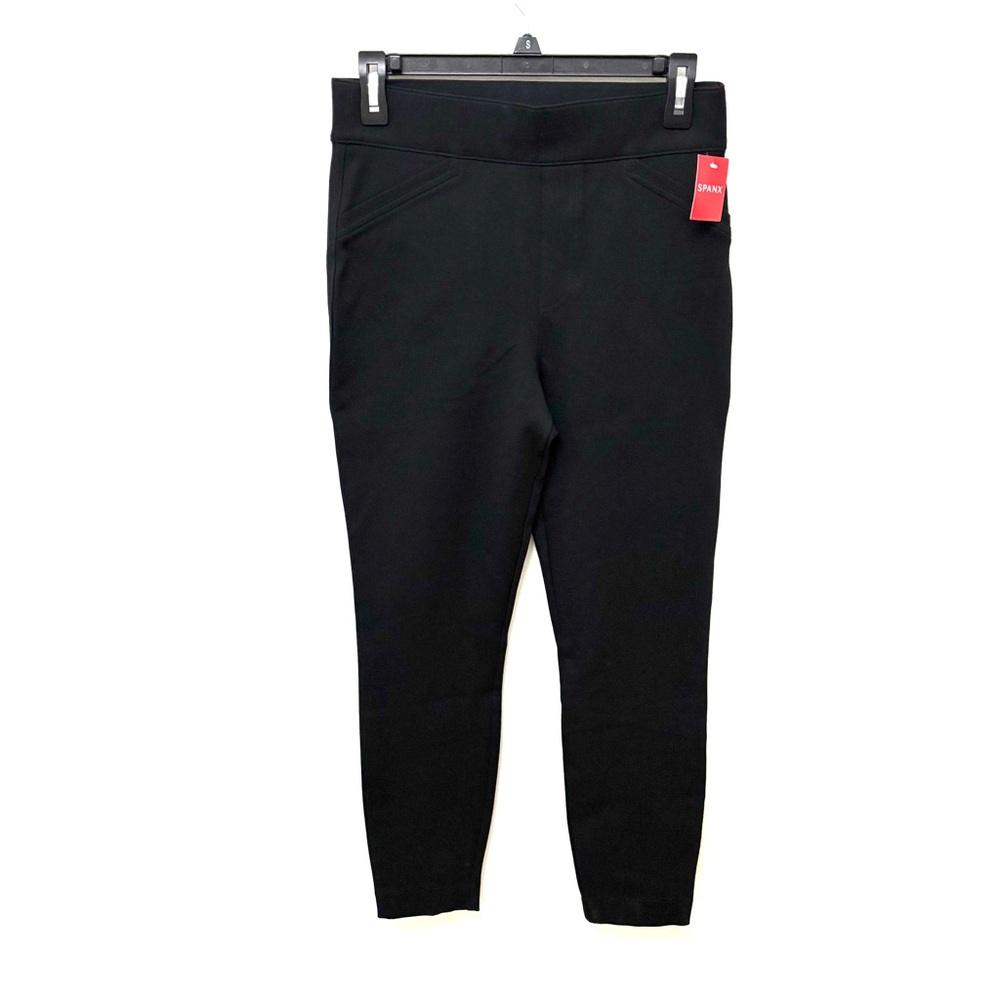 Spanx Medium Backseam Skinny Pants Classic Black Ponte Knit